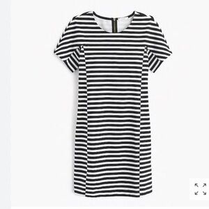 J-crew Black and White Striped Dress